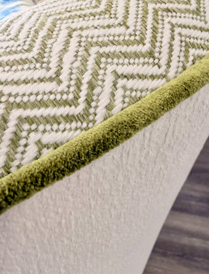 Custom Swivel Chair -  Kravet Olefin Fabric, Herringbone Texture Upholstery Fabric