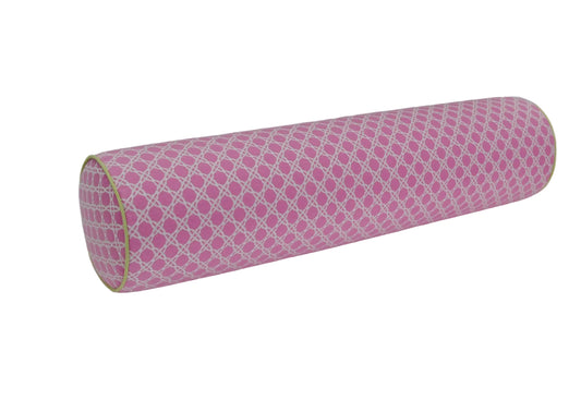 Handcrafted Bolster Pillow – Pink Lee Jofa Fabric - Foam Insert