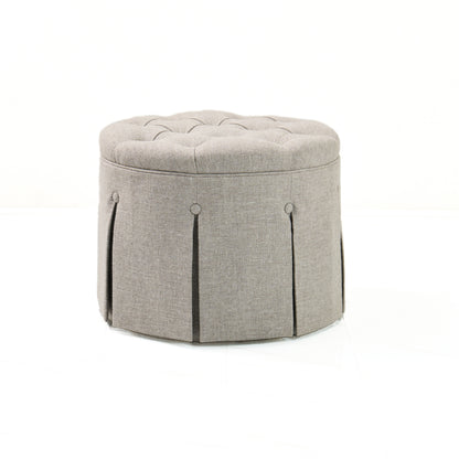 36" Tufted Round Ottoman / Coffee Table