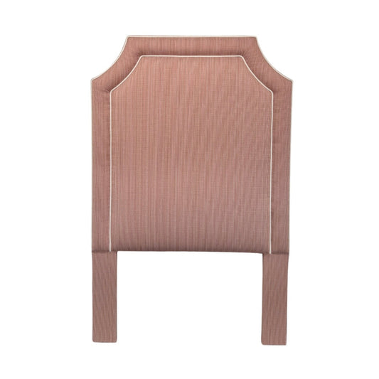 The Addison Twin Headboard - Performance Petal Chenille Fabric - White Trim