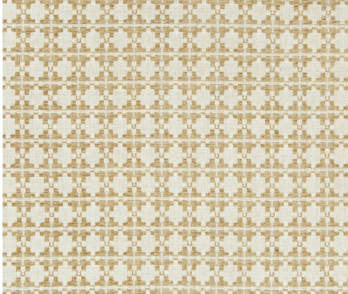 65" H Twin Headboard in Camel Kravet Couture Fabric - Cream Trim