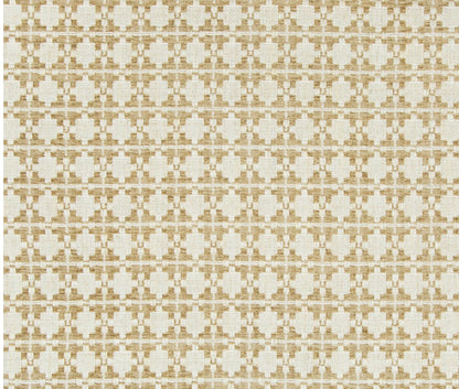 65" H Twin Headboard in Camel Kravet Couture Fabric - Cream Trim