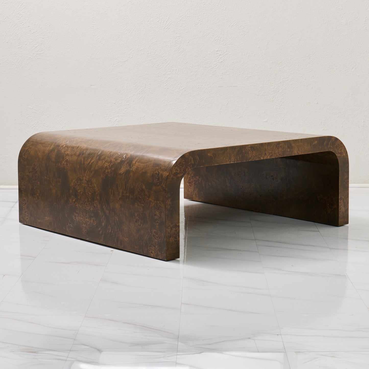 Custom Mappa Burlwood Coffee Table – Mocha Finish