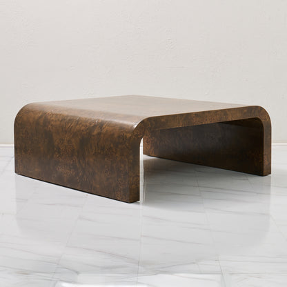 Custom Mappa Burlwood Coffee Table – Mocha Finish