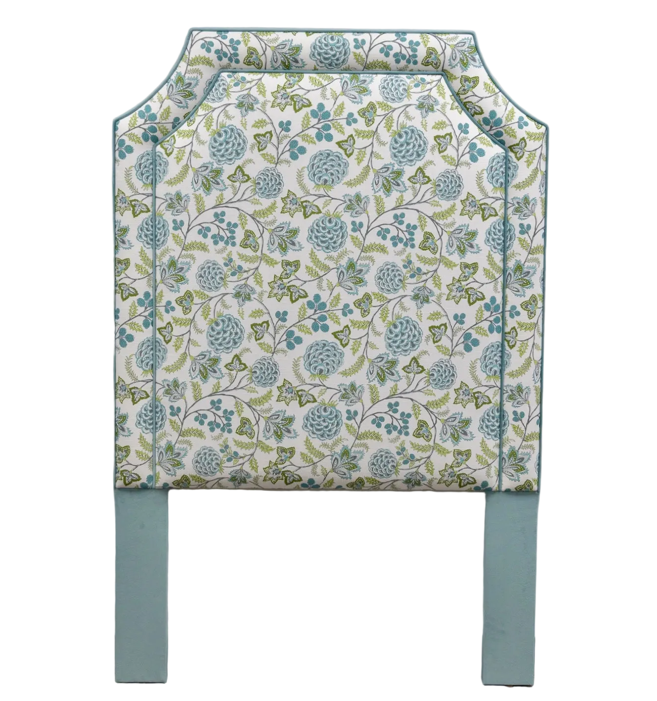 The Addison Twin Headboard - MALABAR AQUA/OLIVE