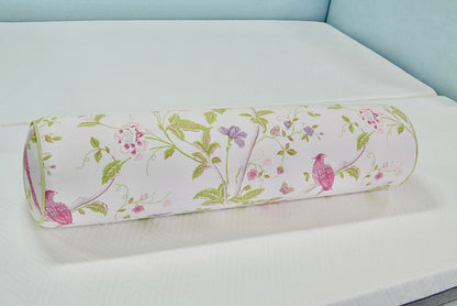 Handcrafted Bolster Pillow – Floral Fabric - Foam Insert