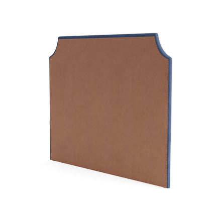 The Addison Queen Headboard - Navy Woven Fabric - White Trim
