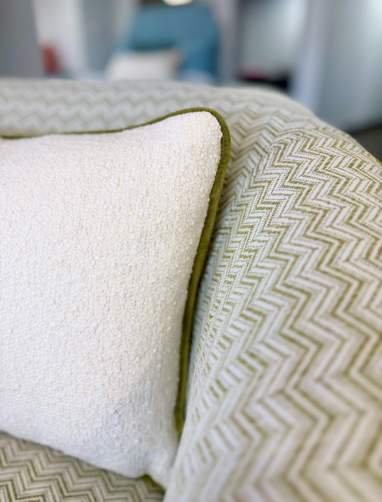 Custom Swivel Chair -  Kravet Olefin Fabric, Herringbone Texture Upholstery Fabric