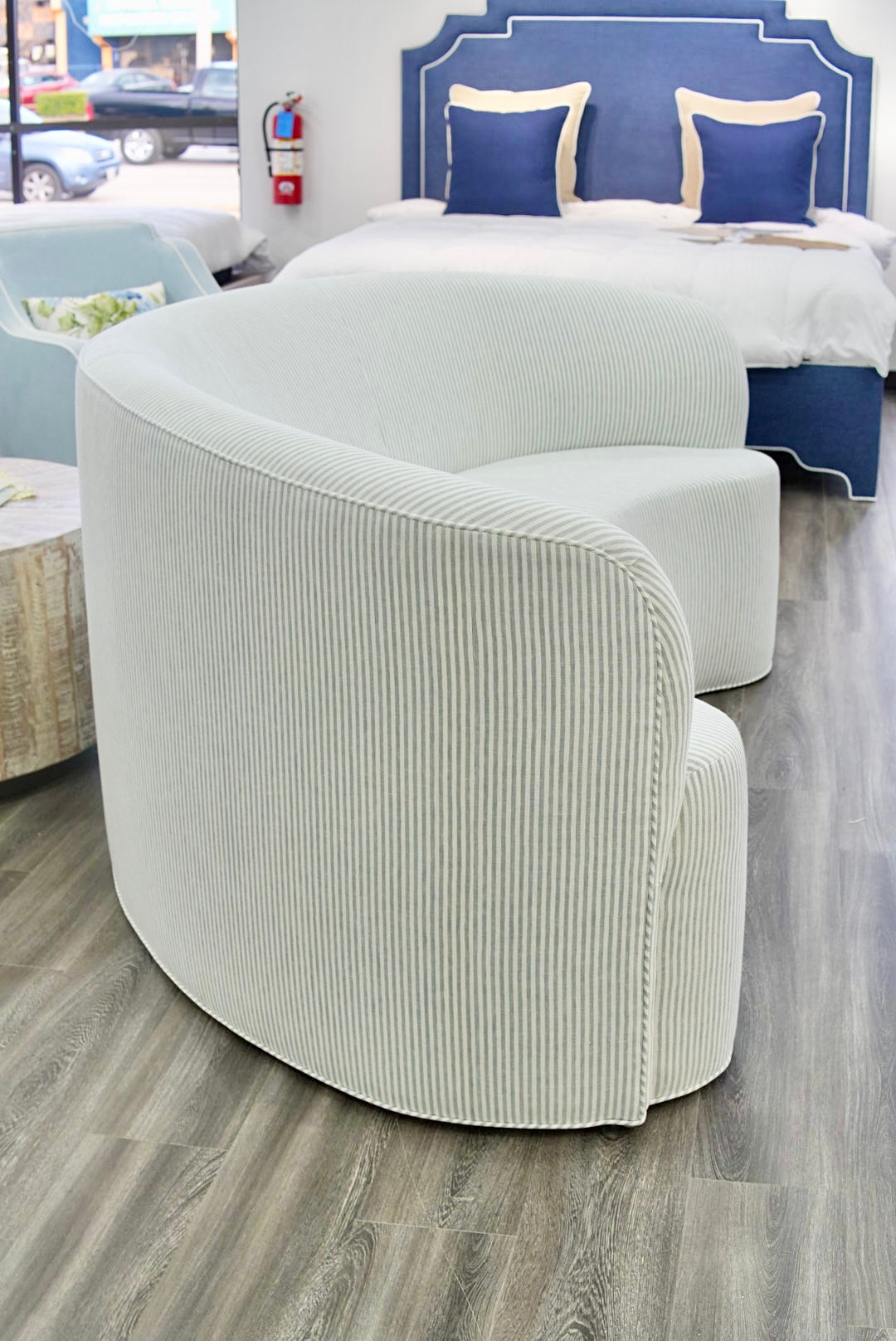 Luxe Sofa in Pierre Frey Upholstery Linen Fabric – Custom Built, In Stock