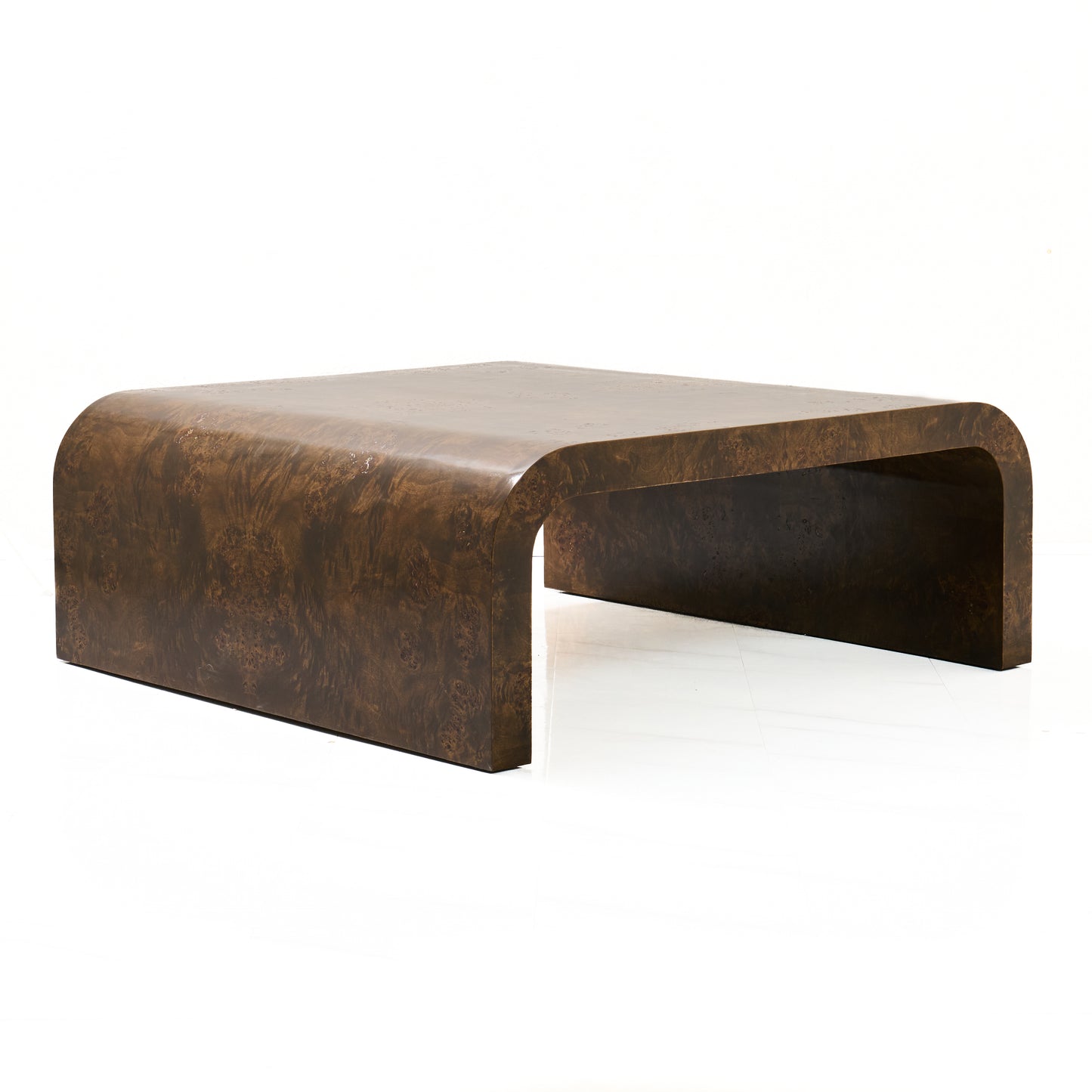 Custom Mappa Burlwood Coffee Table – Mocha Finish
