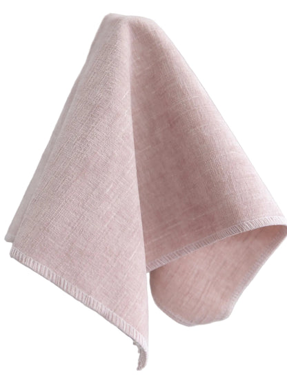 65" H Queen Headboard Pale Pink Performance Fabric - White Trim