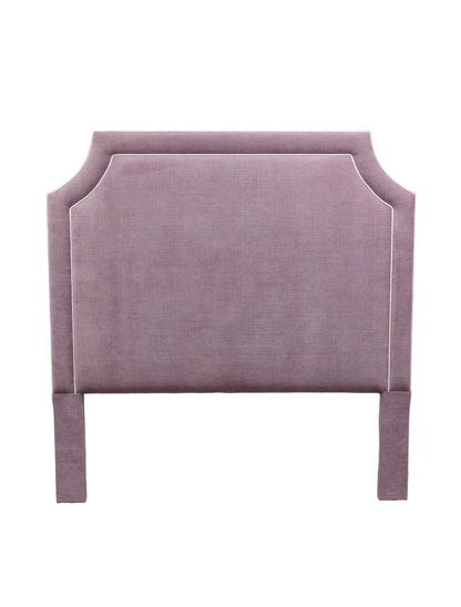 The Addison Queen Headboard - Performance Lavender Chenille Fabric - White Trim