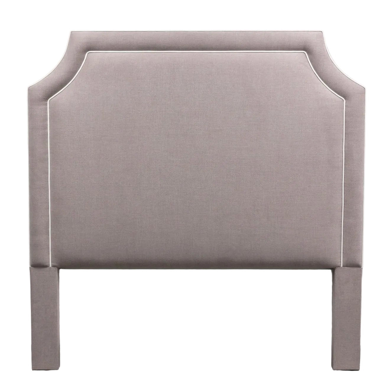 The Addison Queen Headboard - Lilac Woven Fabric - White Trim