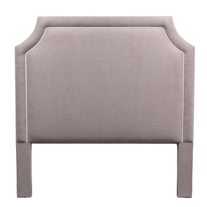 The Addison Queen Headboard - Lilac Woven Fabric - White Trim