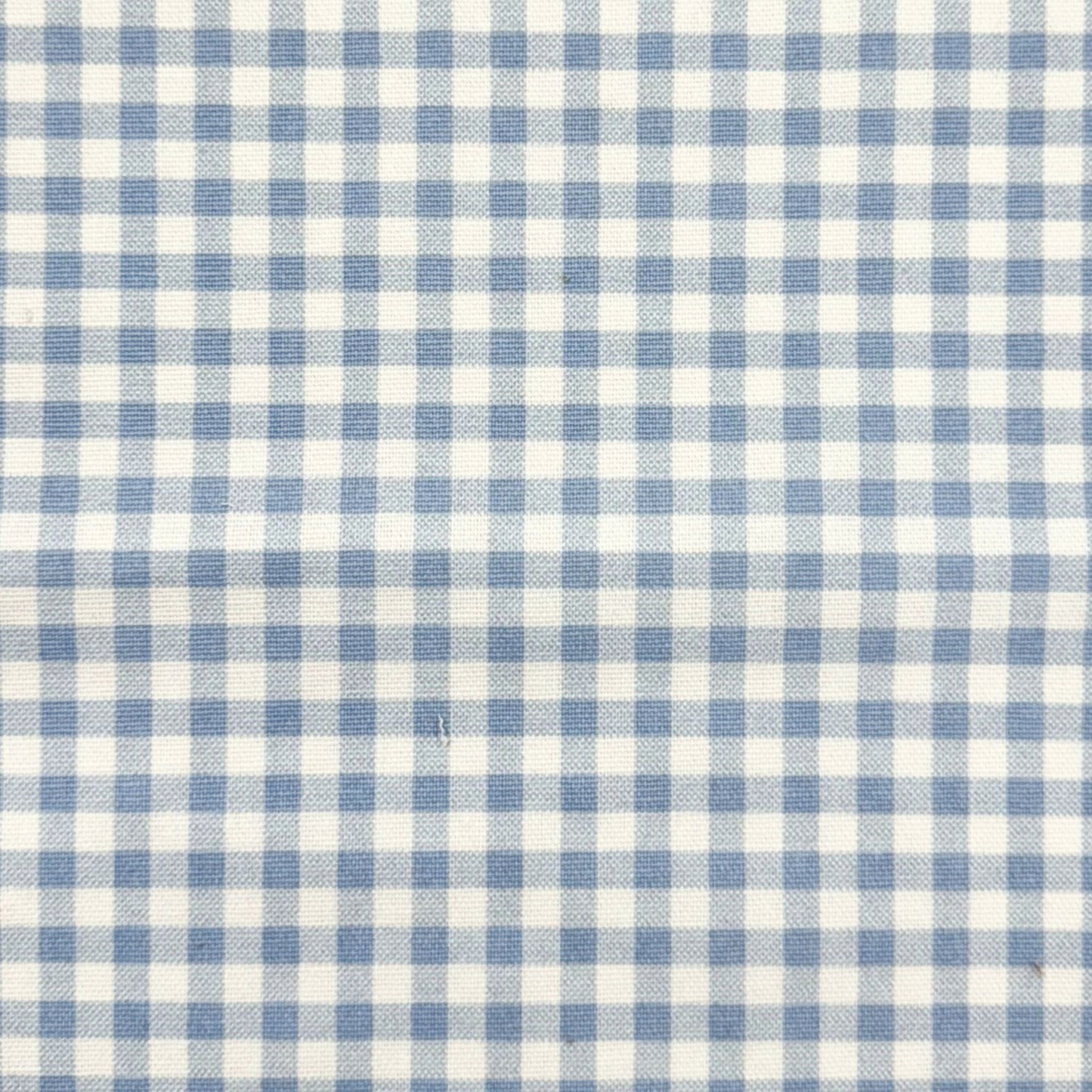 65" H Twin Headboard in White Linen - Blue Gingham Trim