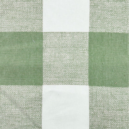 Twin Trundle Daybed - Sage Green Checkered Fabric with White Trim