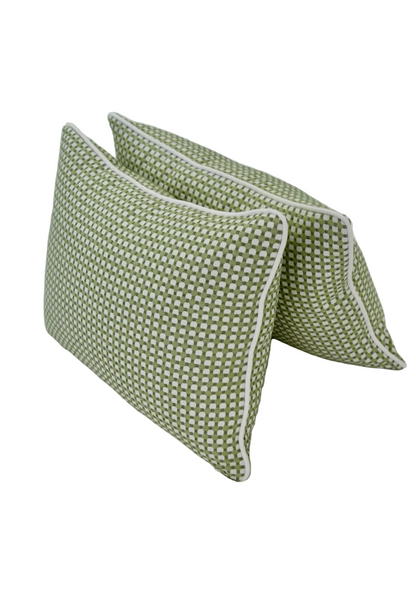 Handcrafted Throw Lumbar Pillows – Darcy Thibaut Fabric - 50% Down Feather