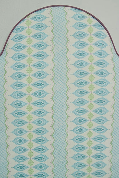 65" H Twin Headboard in Lillian August Print Fabric - Lavender Trim
