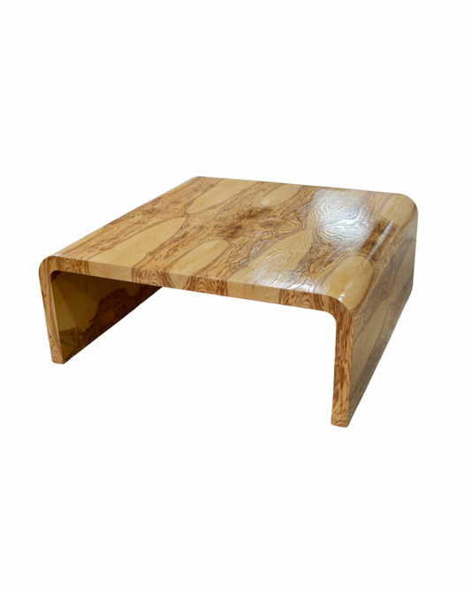 Custom Olive Ash Burlwood Dining / Accent Table – Amber Finish