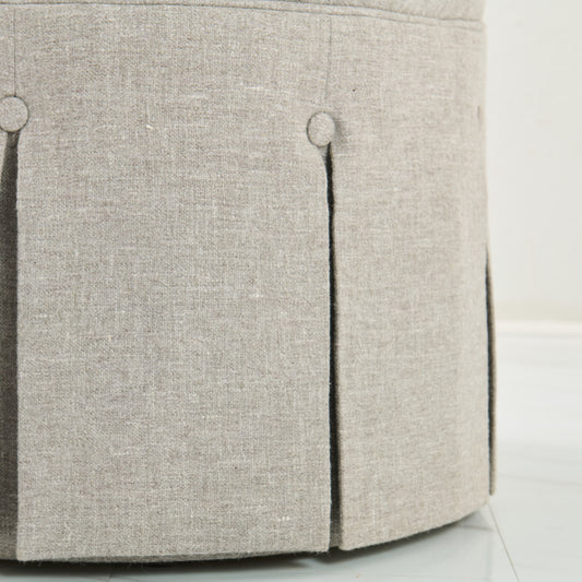 36" Tufted Round Ottoman / Coffee Table