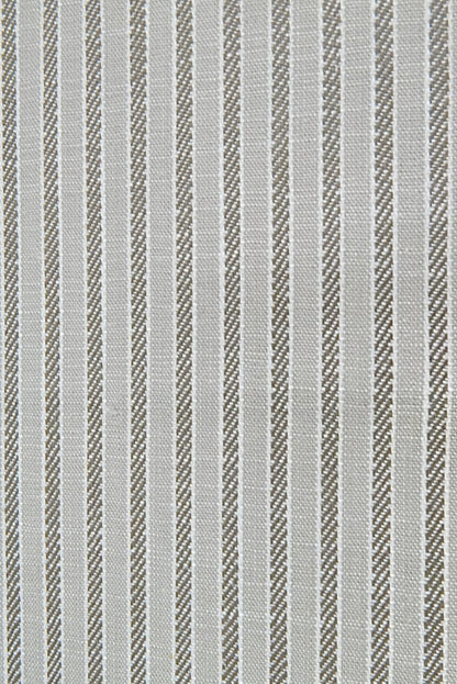 Custom Swivel Chair - Striped Brown Upholstery Fabric