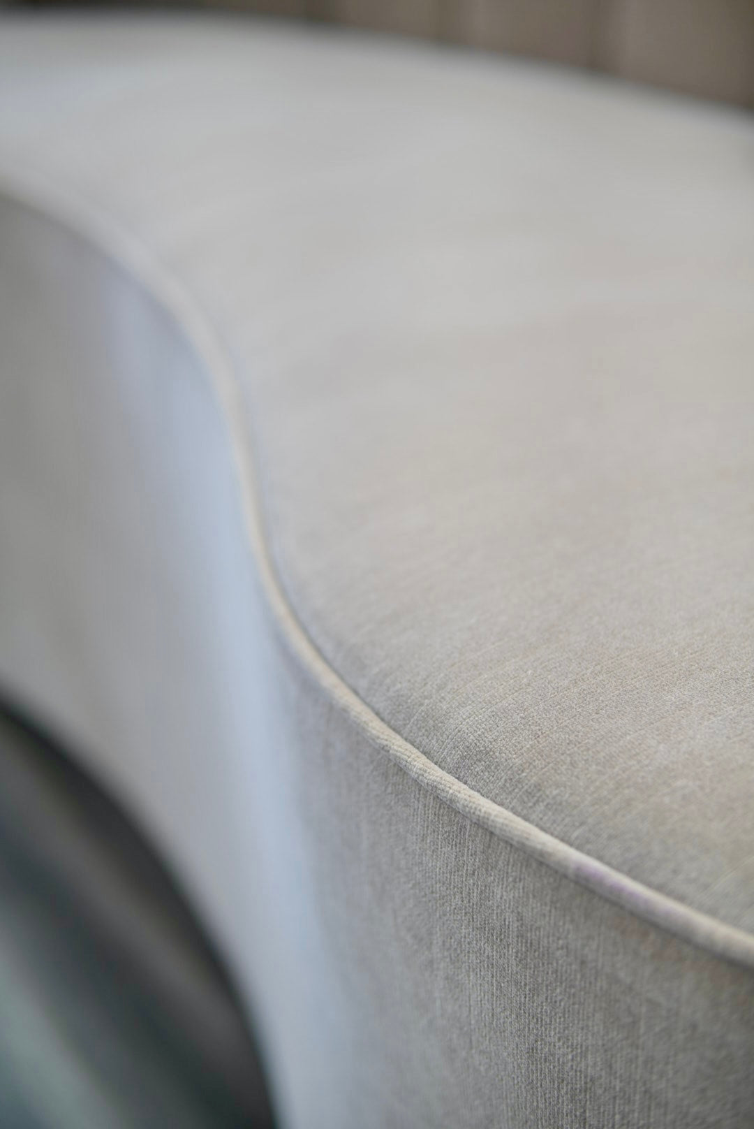72" L Curved Loveseat Channeled Banquette