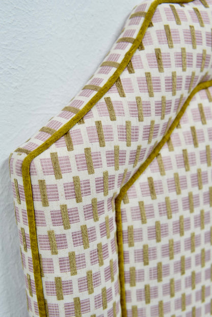 65” H Queen Headboard in Orchid Jacquard / Chenille Fabric