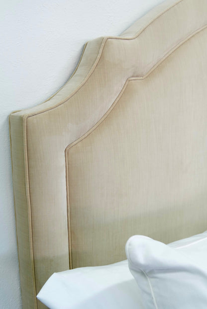 65”H King Headboard Only - Champagne Velvet Fabric - Self Welted