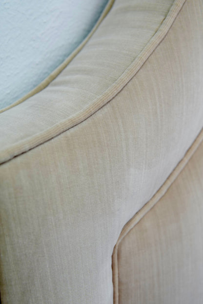 65”H King Headboard Only - Champagne Velvet Fabric - Self Welted