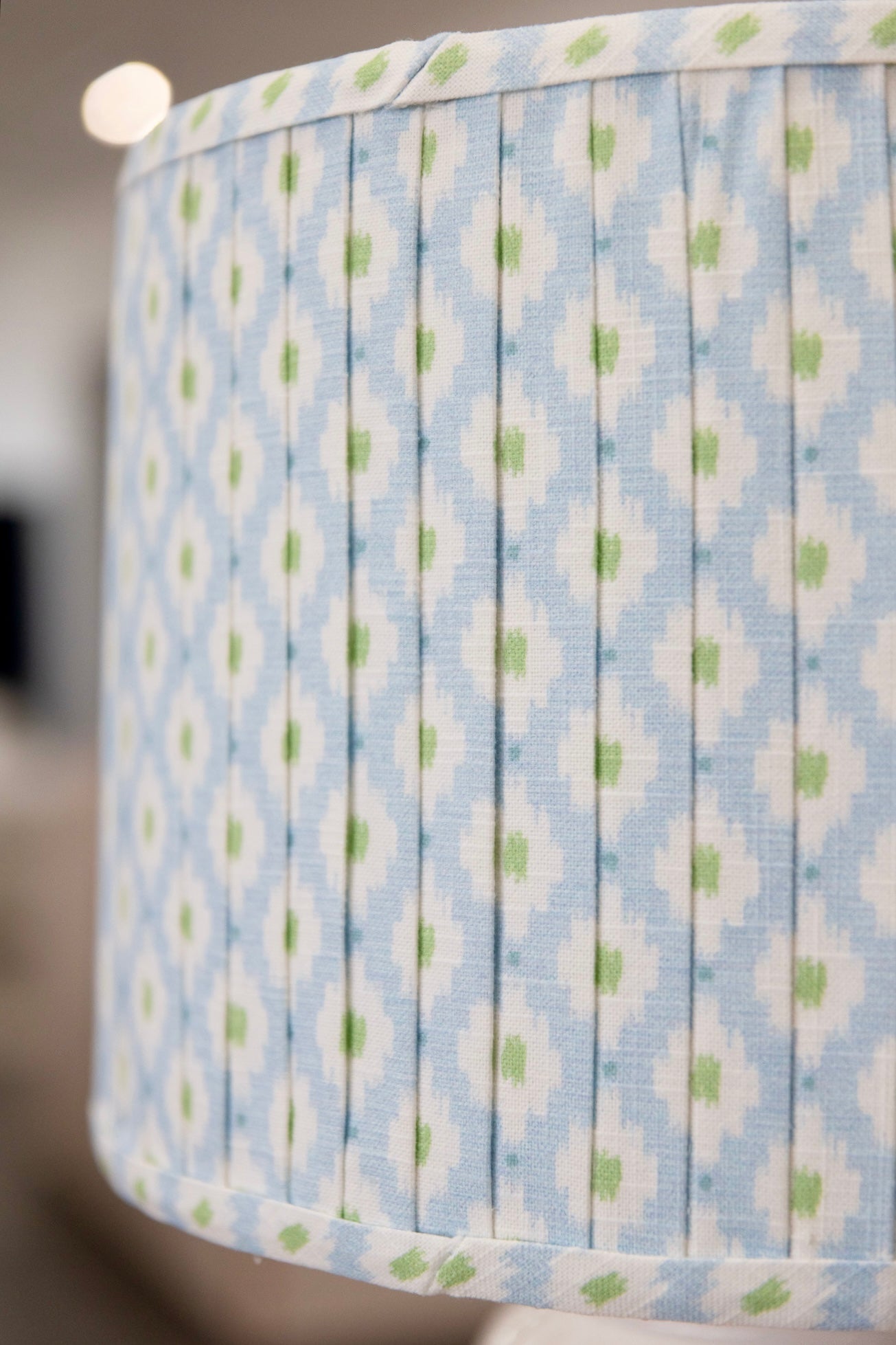 The Pleated Collection Lamp Set in Mia Blue/Green