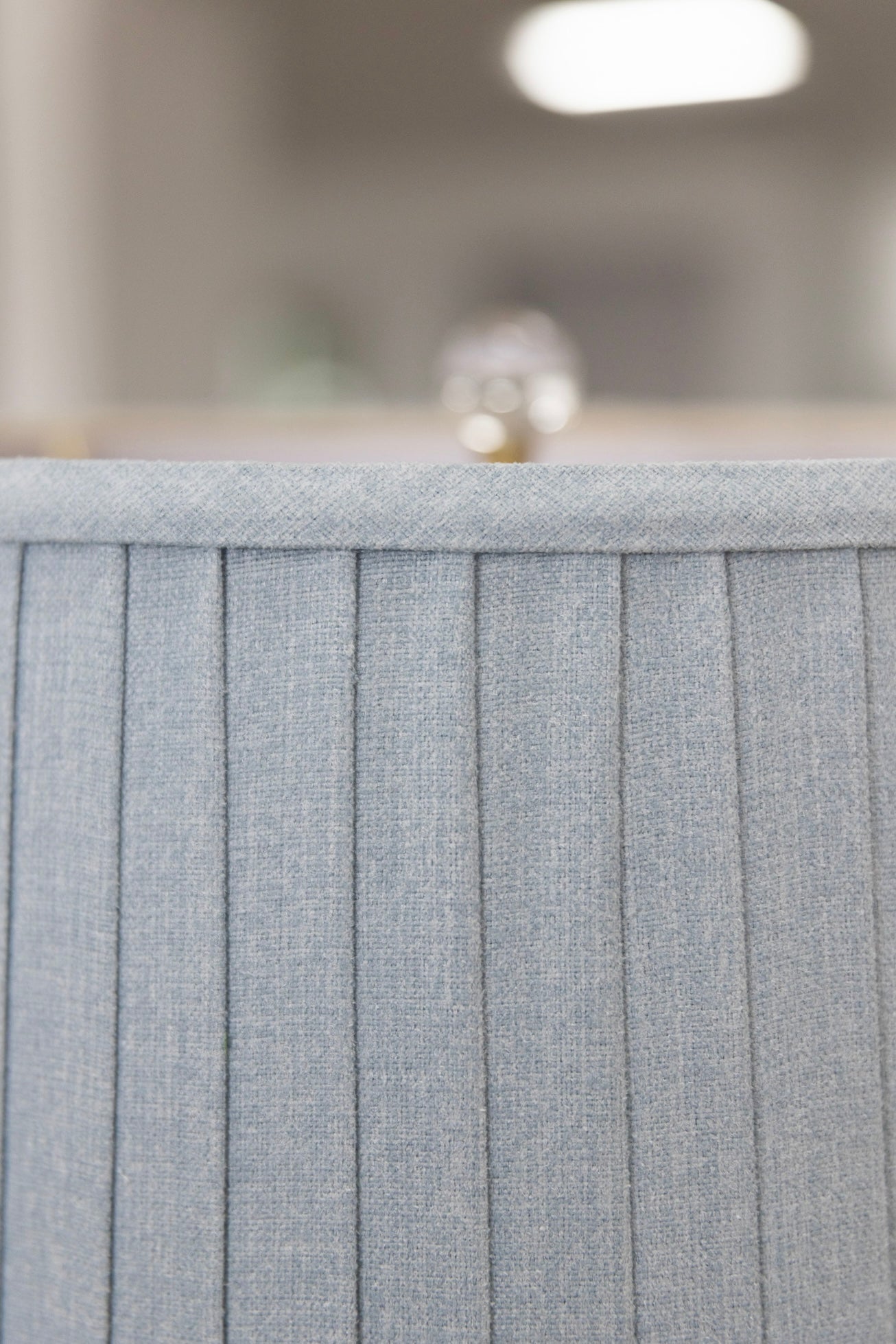 The Pleated Collection Lamp Set in Sky Blue Fabric
