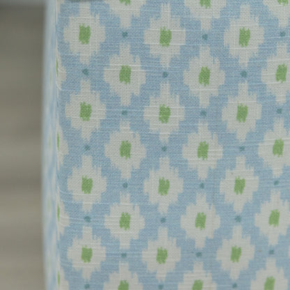 The Grace Twin Bed - Mia Blue/Green Fabric - Pistachio Green Trim