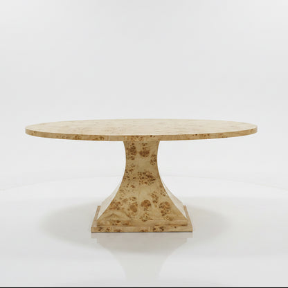 The Milan Burl Dining Table – Amber Finish