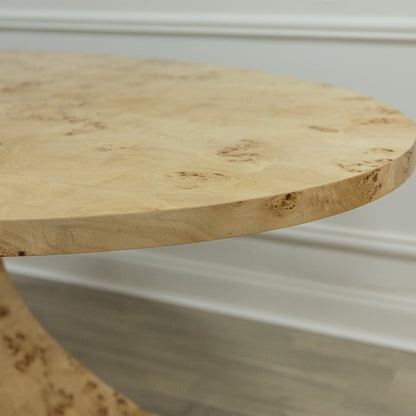 The Milan Burl Dining Table – Amber Finish