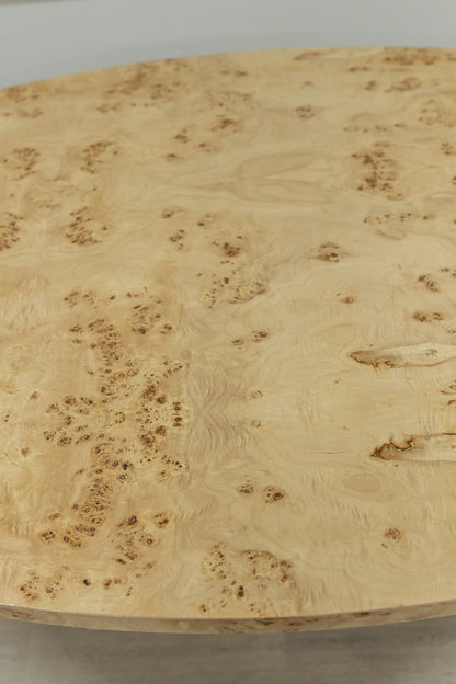 The Milan Burl Dining Table – Amber Finish