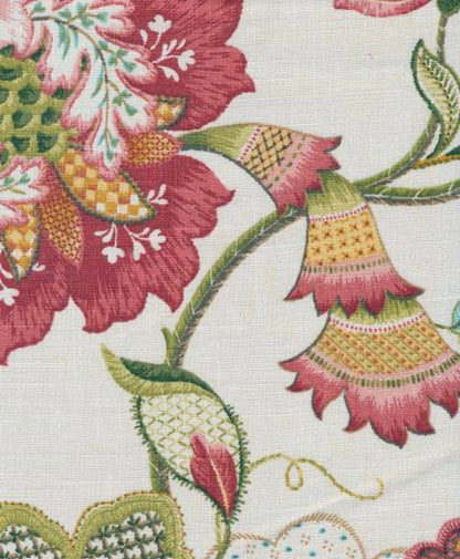 76"L Custom Scalloped Banquette in Ophelia Blossom - Modern Upholstered Dining Banquette with Pleated Skirt