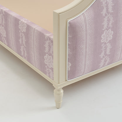 The Arabella King Platform Bed  - Daphne Linen Fabric in Lilac