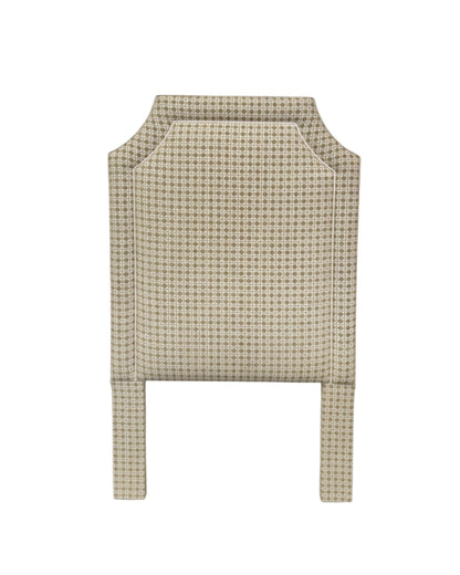 65" H Twin Headboard in Camel Kravet Couture Fabric - Cream Trim