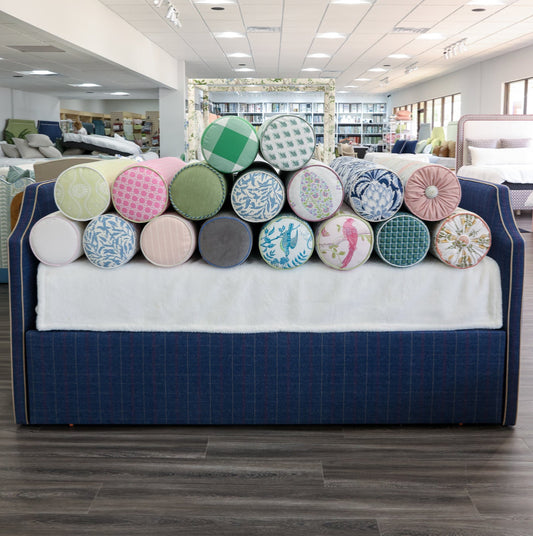 Handcrafted Bolster Pillow – Designer Decorative - Pink Lee Jofa Fabric - Foam Insert