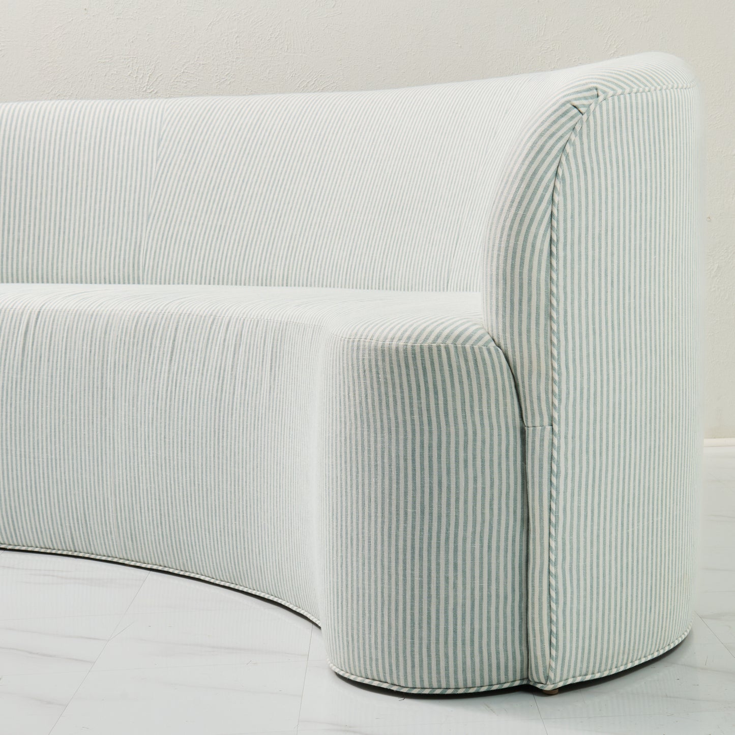 Luxe Sofa in Pierre Frey Upholstery Linen Fabric – Custom Built, In Stock