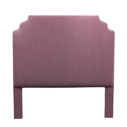 The Helena Queen Headboard - Lavender Woven Fabric - White Trim