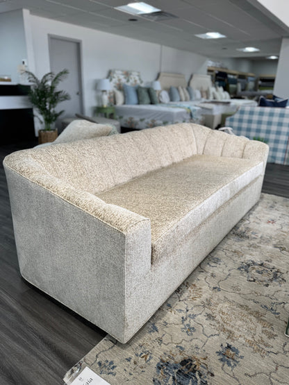 Custom channeled sofa.