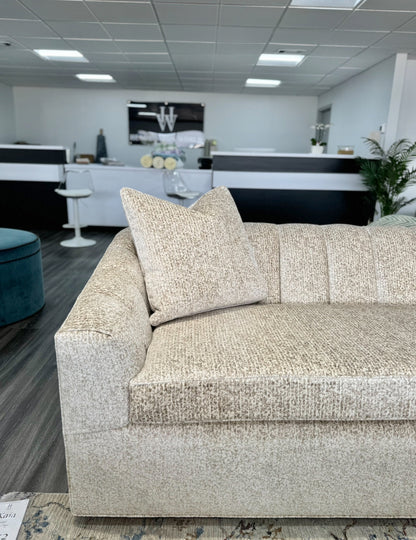 Custom channeled sofa.