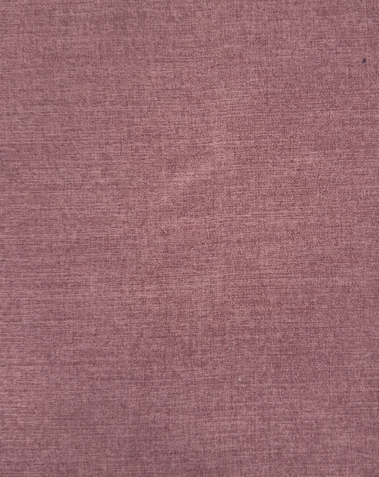 60”H Queen Upholstered Platform Bed - Scalloped Base - Lavender Woven Fabric with White Pink