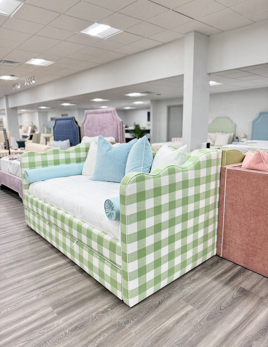 Scalloped Twin Trundle Daybed.