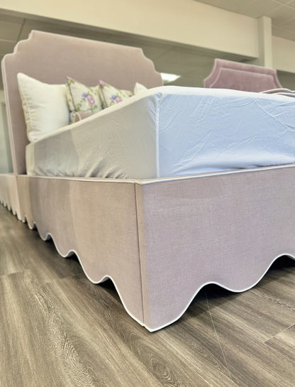 65" H Queen Scalloped Base Bed