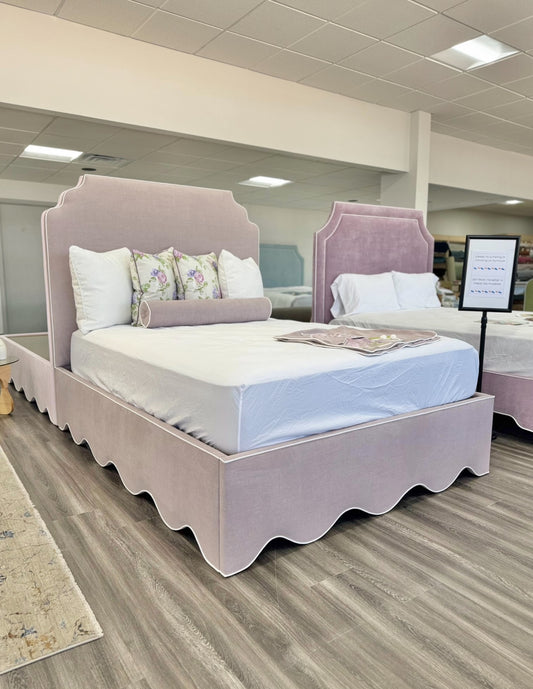 65" H Queen Scalloped Base Bed