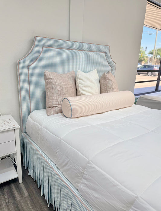 65" H Skirted Platform Base Queen Bed
