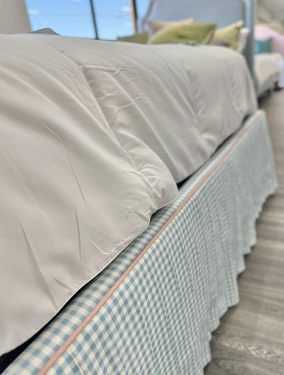 65" H Skirted Platform Base Queen Bed