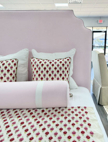 65" H Queen Scalloped Base Platform Bed